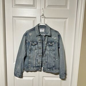 Old Navy Light Blue Distressed Denim Jacket